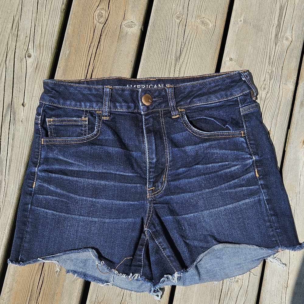 American Eagle Outfitters Dark Blue Denim Shorts